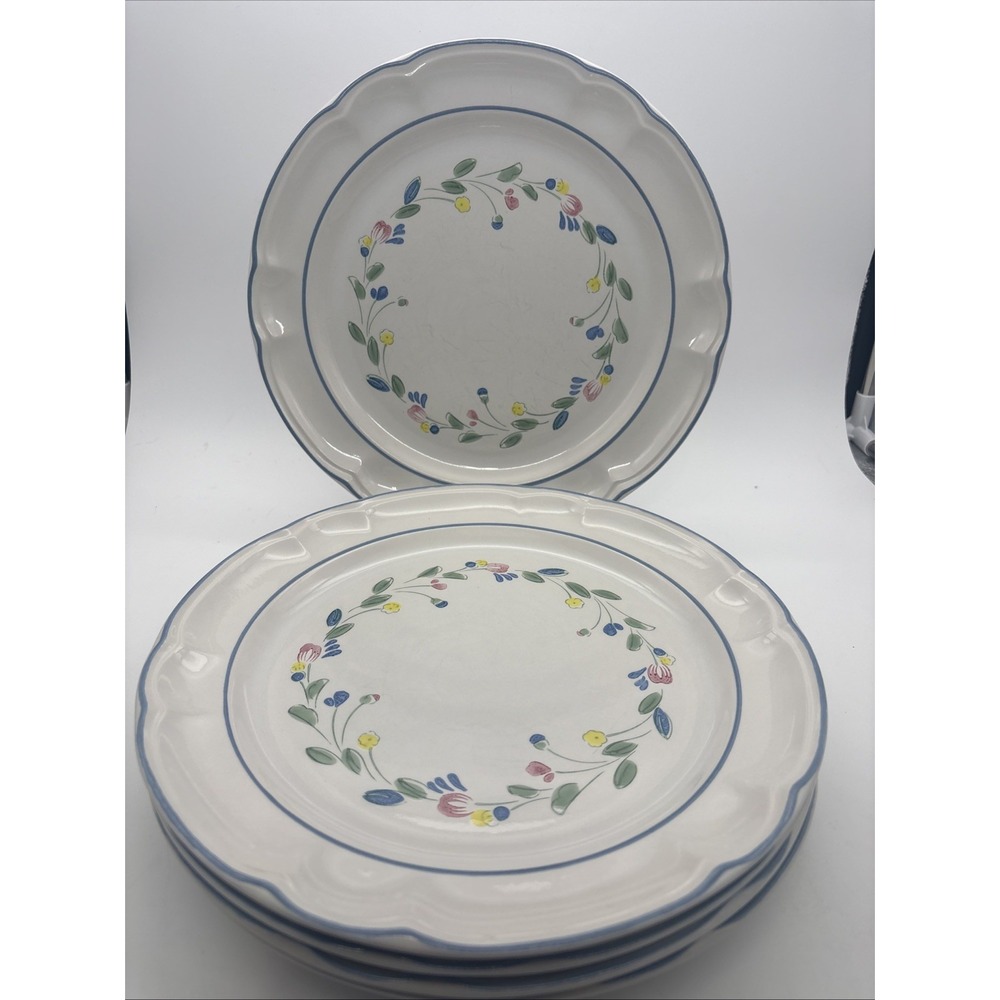 Set of 5 Hearthside Floral Expressions Stoneware 10 3/4" Dinner